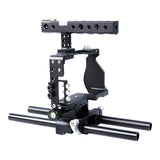 Sony A6000 / A6300 / A6400 / A6500 Camera Cage Stabilizer With Handle - Black