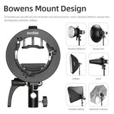 Universal S-Type Flash Bracket For Bowens Mount - Black