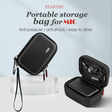 Diamond Texture Leather Storage Bag For Dji Mic - Pu Material
