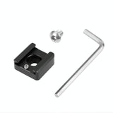 Aluminum Cold Shoe Mount For Microphone Or Flash Light - Black