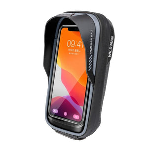 Waterproof 0.5L Touch Screen Bike Handlebar Bag - Grey