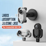 Shock-Absorbing Silicone Cover For Insta360 Go 3S Camera - Black