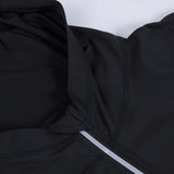 Men's Black Hooded Zipper Coat Size L - L