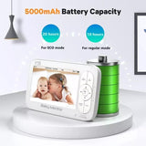 5 Wireless Video Baby Monitor With 5 Screen And Built-In Camera