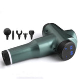 Portable Fascia Massage Gun For Muscle Relaxation - 32 Gears Green