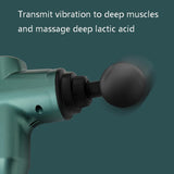 Portable Fascia Massage Gun For Muscle Relaxation - 32 Gears Green