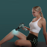 Portable Fascia Massage Gun For Muscle Relaxation - 32 Gears Green