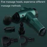 Portable Fascia Massage Gun For Muscle Relaxation - 12 Gears Blue
