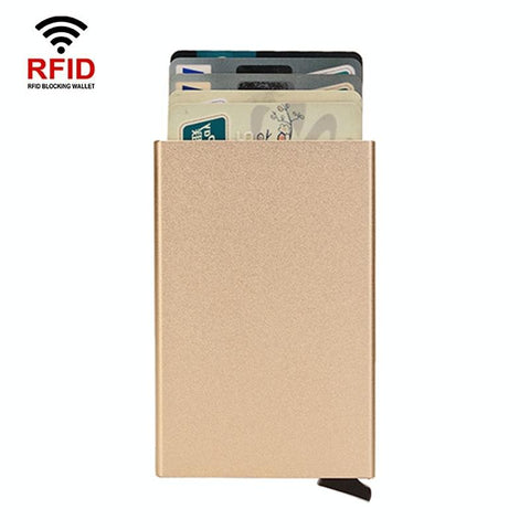 Metal Rfid Card Holder Wallet - Compact Design