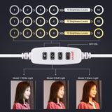 10.2 Led Ring Light With Tripod And Phone Clamp - 3 Modes Dual Colour Temperature Dimmable