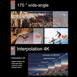 170 Degree Wide Angle Wifi Action Camera With Waterproof Case - Supports 64Gb Micro Sd