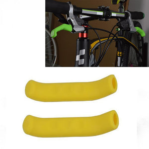 A Pair Of Universal Bike Brake Silicone Covers - Yellow