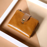 Leather Rfid Wallet With Dual Zippers