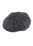 DENTS Mens Abraham Moon Check Tweed Newsboy Cap Hat - Charcoal In Australia - Darrahopens