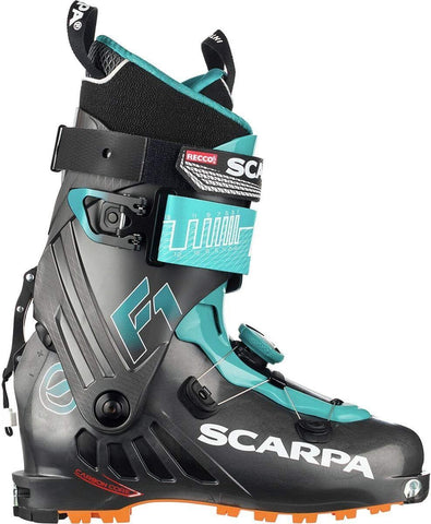 Scarpa Womens F1 Alpine Touring Ski Boots Skiing Snow - Anthacite/Lagoon - 4.5 In Australia - Darrahopens