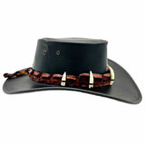 Jacaru 110 Croc Hunter Outback Hat with Real Crocodile Headband - Brown In Australia - Darrahopens