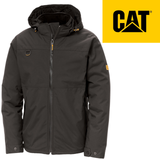 Caterpillar Mens Waterproof Zip Jacket w Hood Chinook CAT Winter Ski - Black - 3XL
