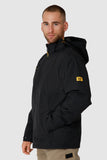 Caterpillar Mens Waterproof Zip Jacket w Hood Chinook CAT Winter Ski - Black - 3XL