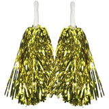 Green & Yellow Metallic Cheerleading Pom Poms – 2-Pack (1 Green Pair & 1 Yellow Pair) Australia Day