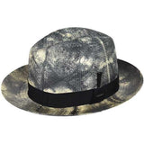 Bailey Mens Derwent Fedora Straw Hat Made in USA Genuine Panama - Black/White In Australia - Darrahopens
