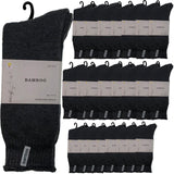 24 Pairs PREMIUM BAMBOO SOCKS Mens Heavy Duty Thick Work Socks BULK Cushion - Charcoal Grey In Australia - Darrahopens