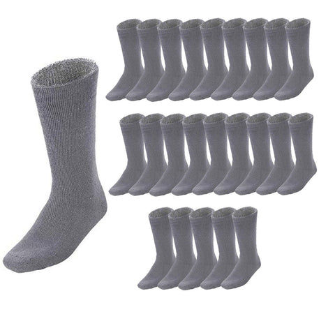 24 Pairs BAMBOO SOCKS Mens Heavy Duty Premium Thick Work Socks Cushion BULK - Charcoal Grey In Australia - Darrahopens