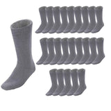 24 Pairs BAMBOO SOCKS Mens Heavy Duty Premium Thick Work Socks Cushion BULK - Charcoal Grey In Australia - Darrahopens