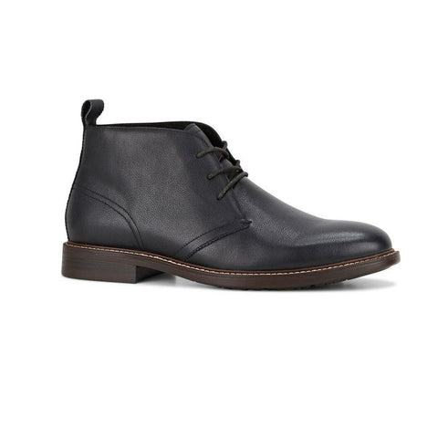 Hush Puppies Mens Harbour Leather Chukka Shoes Ankle Lace-Up Bounce 2.0 - Black In Australia - Darrahopens