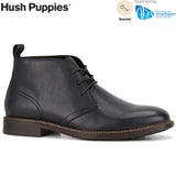 Hush Puppies Mens Harbour Leather Chukka Shoes Ankle Lace-Up Bounce 2.0 - Black In Australia - Darrahopens