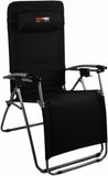 BlackWolf Folding Reclining Lounger Chair Quick Fold Down - Jet Black
