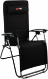 BlackWolf Folding Reclining Lounger Chair Quick Fold Down - Jet Black