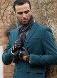Dents Delta Mens Classic Leather Driving Gloves Classic Luxury - Racing Green