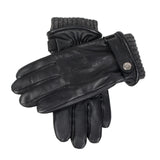 Mens Wool Blend Lined Touchscreen Leather Gloves in Black In Australia - Darrahopens
