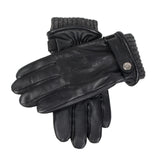 Mens Wool Blend Lined Touchscreen Leather Gloves in Black In Australia - Darrahopens
