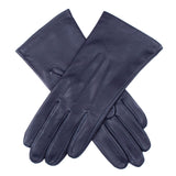 Dents Womens Elizabeth Silk Lined Leather Gloves - Navy In Australia - Darrahopens