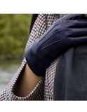 Dents Women’s Cashmere-Lined Tech Touchscreen Leather Gloves - Navy In Australia - Darrahopens