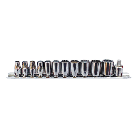 Wurth 1/4" 12pc Multi-Socket Wrench Set Chrome Metric/Imperial TX Bi-Hex Square