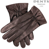 DENTS Mens Premium Kangaroo Leather Cashmere Lined Gloves Winter Gift - Brown In Australia - Darrahopens