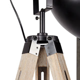 Havana Retro Large Tripod Floor Lamp Industrial Modern Adjustable Wood Frame