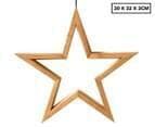 Large Ceiling Bamboo Star LED Hanging Lamp Natural Home Decor Lighting Pendant