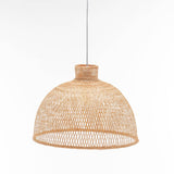Natural Hand Woven Bamboo Dome Pendant Lamp Hanging Light Rattan Style
