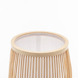 Natural Woven Bamboo Cylinder Table Lamp Light Shade Boho Tropical Coastal