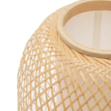 Natural Woven Bamboo Oval Table Lamp Light Shade Boho Tropical Coastal