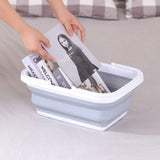 20x 9L Collapsible Laundry Folding Clothes Basket w Handles Bin Bulk -Grey/White