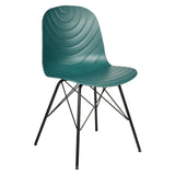 Set of 4 Modern Republica Dining Chair Office Furniture Seat Scandi Dark Green