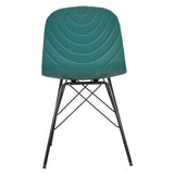 Set of 4 Modern Republica Dining Chair Office Furniture Seat Scandi Dark Green