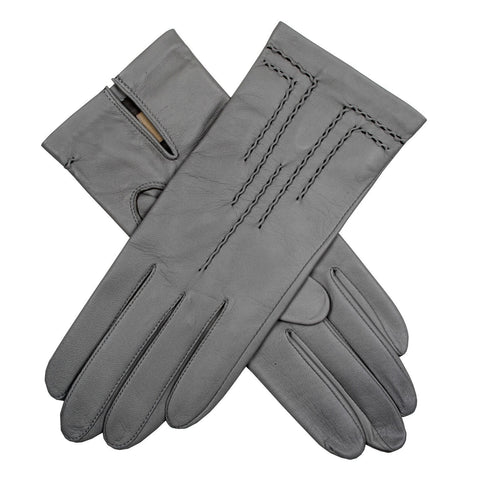 Dents Womens Leather Gloves With Button Detail, Elastic Palm & Silk Feel Lining In Australia - Darrahopens