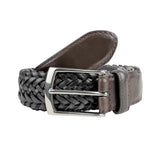 Dents Mens Stretch Plaited Leather Belt - Black/Brown In Australia - Darrahopens
