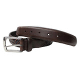 Dents Mens Stretch Plaited Leather Belt - Brown/Navy In Australia - Darrahopens