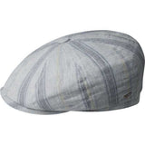 Bailey Mens Willesden Ivy Newsboy Flat Cap Hat - Light Blue Stripe In Australia - Darrahopens